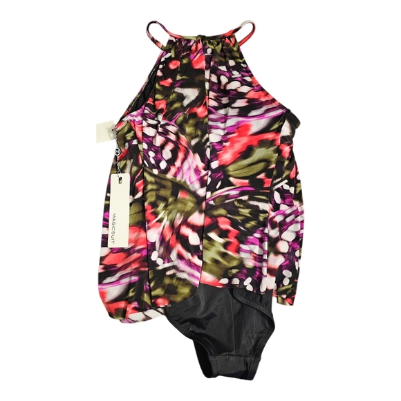 NWT Magicsuit Aubrey One Piece in Flutter Butterfly Print 12 Slimming - Picture 5 of 9
